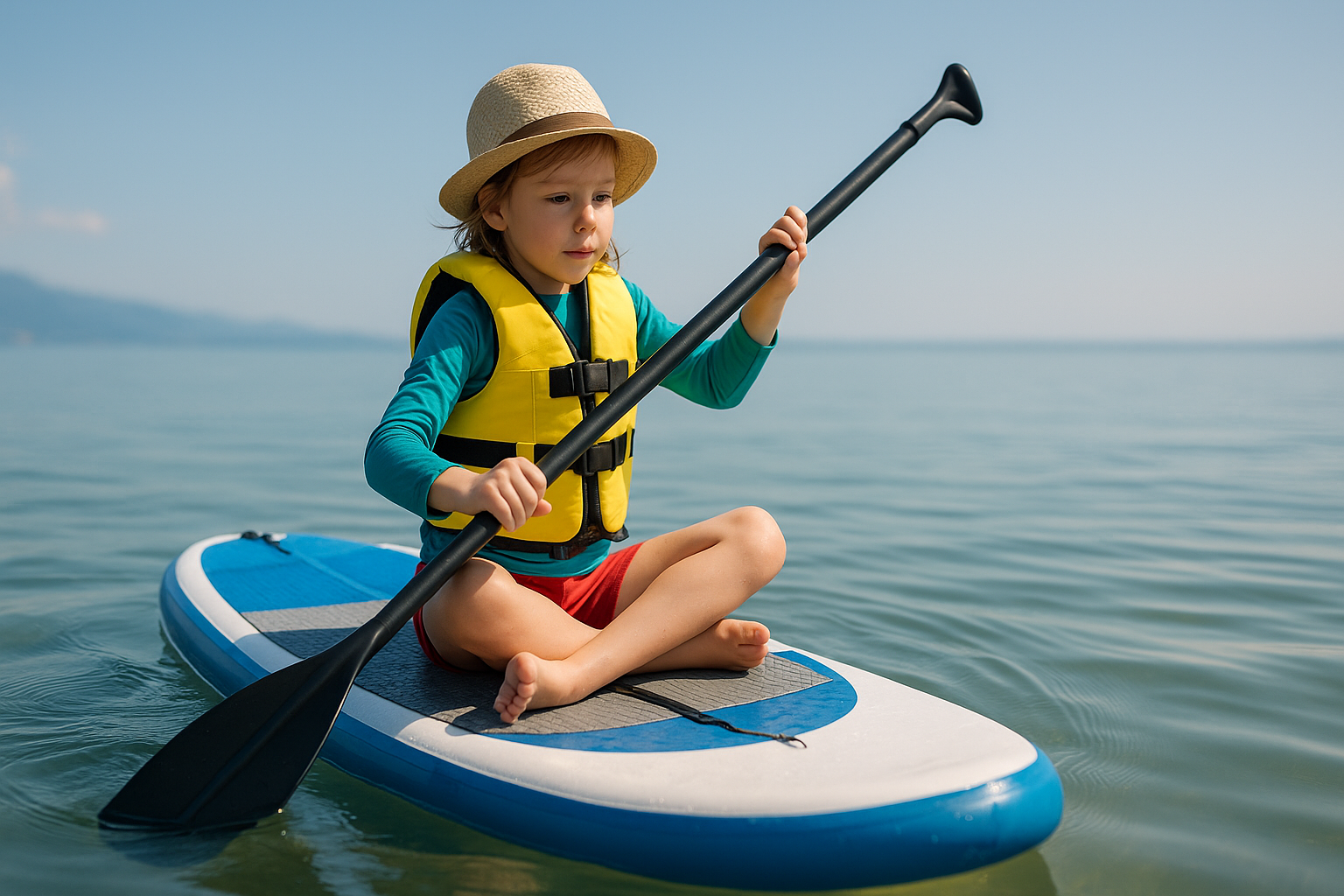 Bambino sulla tavola SUP