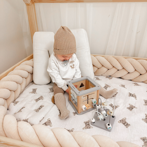 Cubo didattico Montessori in legno - anello motorio