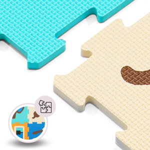 Tappeto puzzle educativo in schiuma 90 x 90 x 1 cm - schiuma EVA - design: strumenti