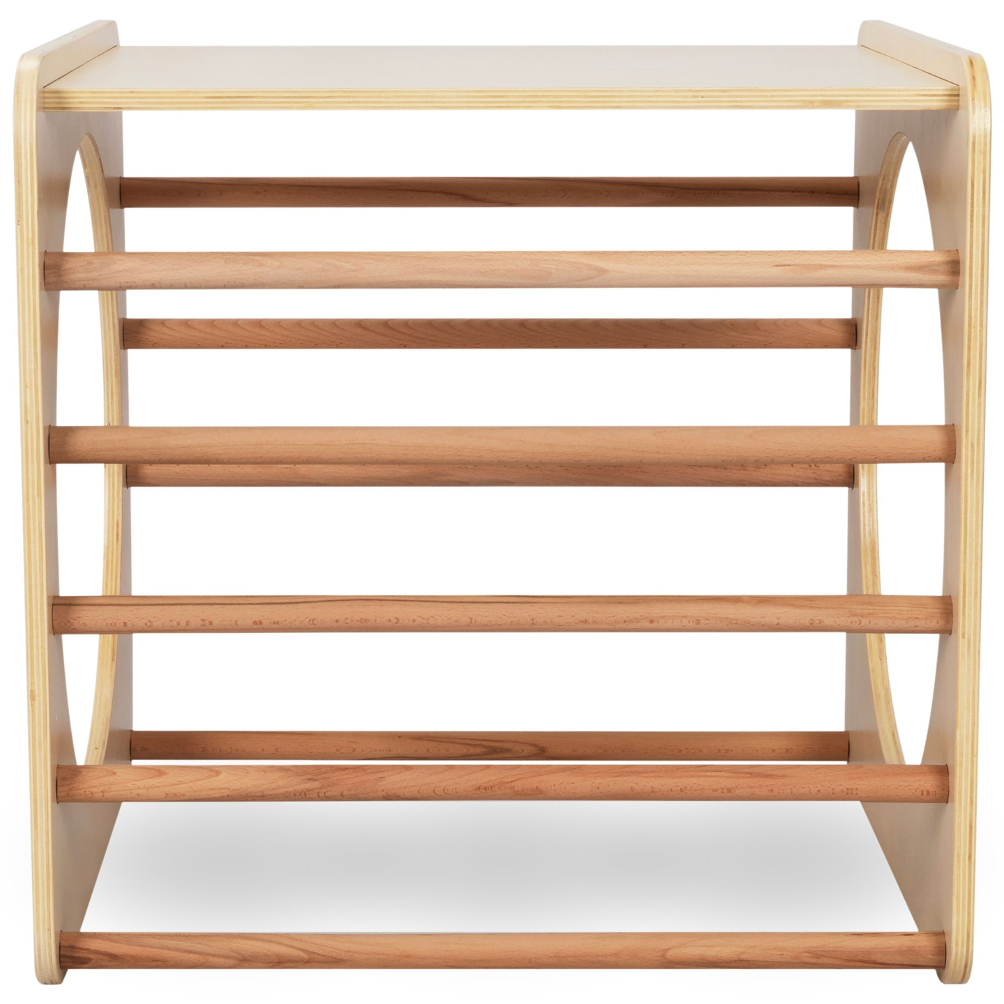 Cubo di arrampicata in legno, tunnel per bambini, parco giochi