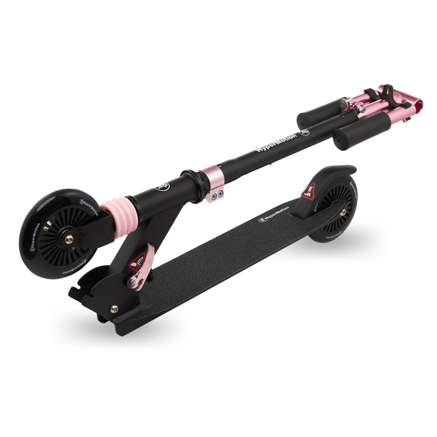 Monopattino a due ruote con ammortizzatore WALLY 4-9 anni da HyperMotion nero-rosa