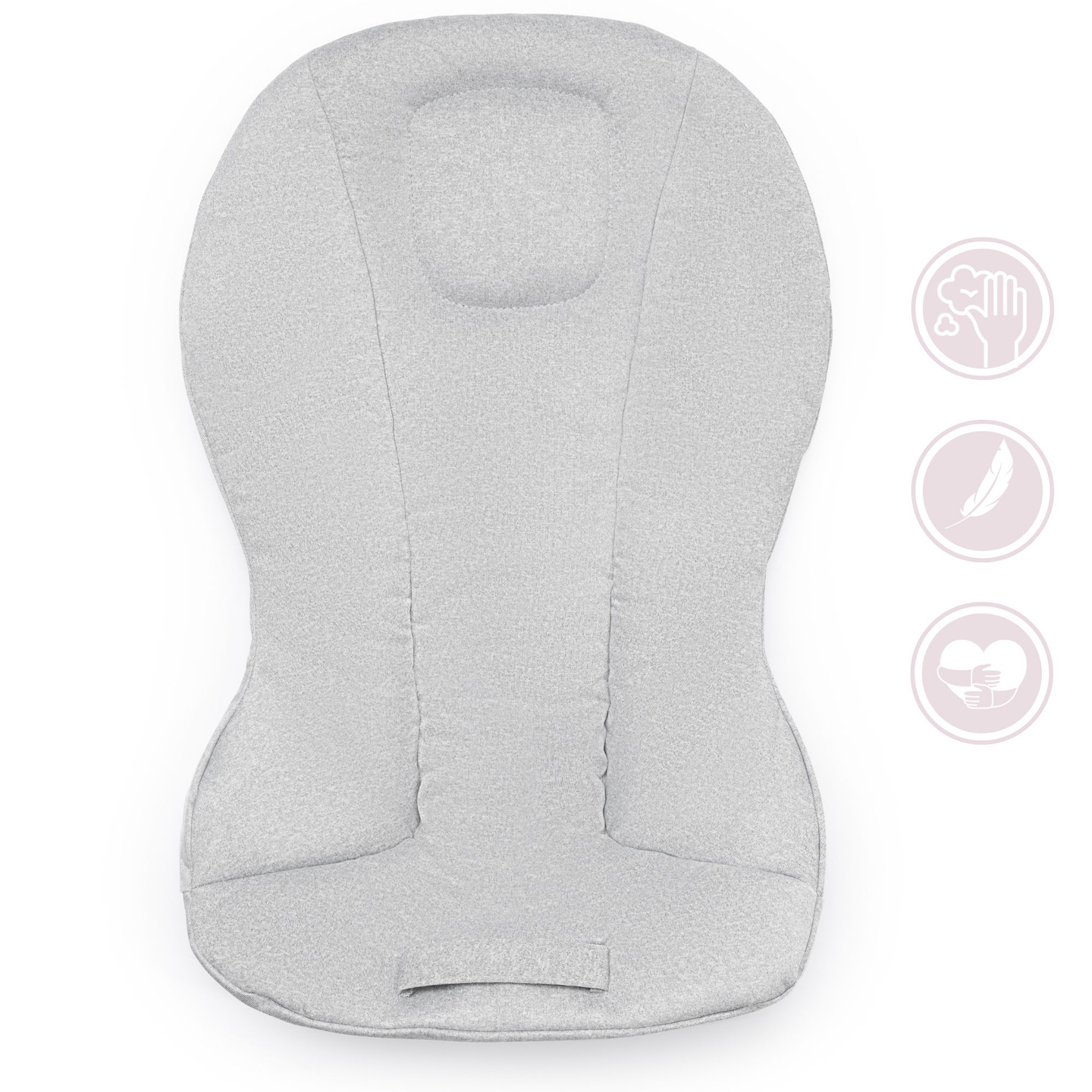 Sedia a dondolo 2 in 1 Moby- Sistema LILY - grigio