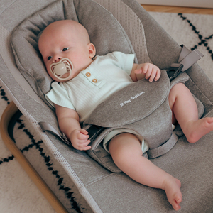 Sedia a dondolo 2 in 1 Moby- Sistema LILY - grigio