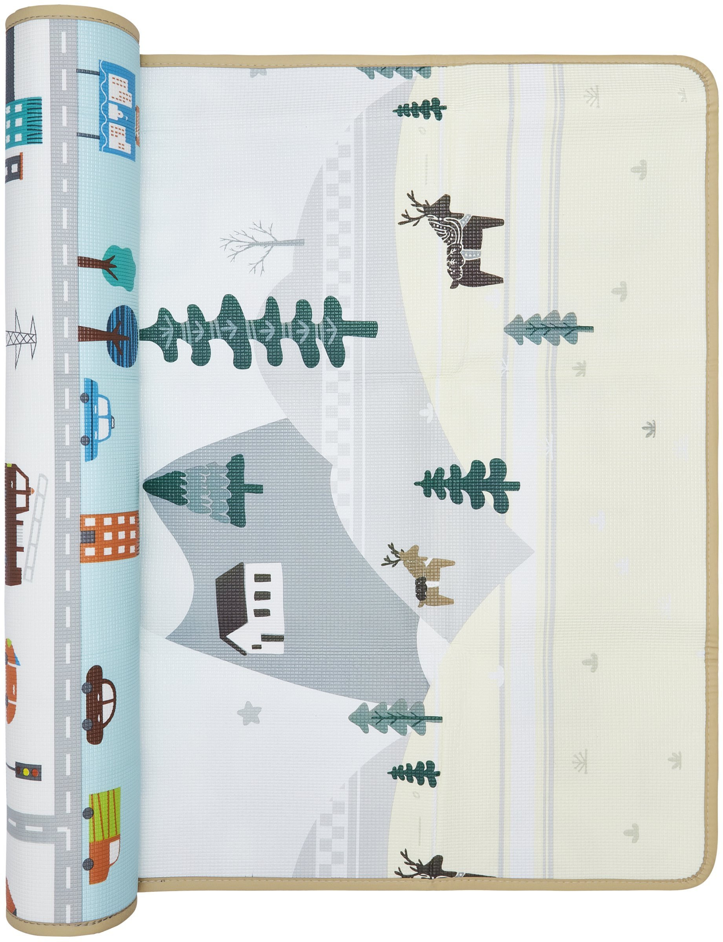 Tappetino bifacciale in schiuma - paese delle fate / città d'inverno