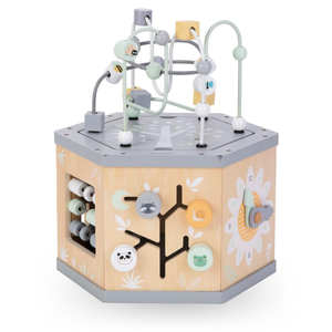 Cubo educativo interattivo in legno 7 in 1 - anello motore