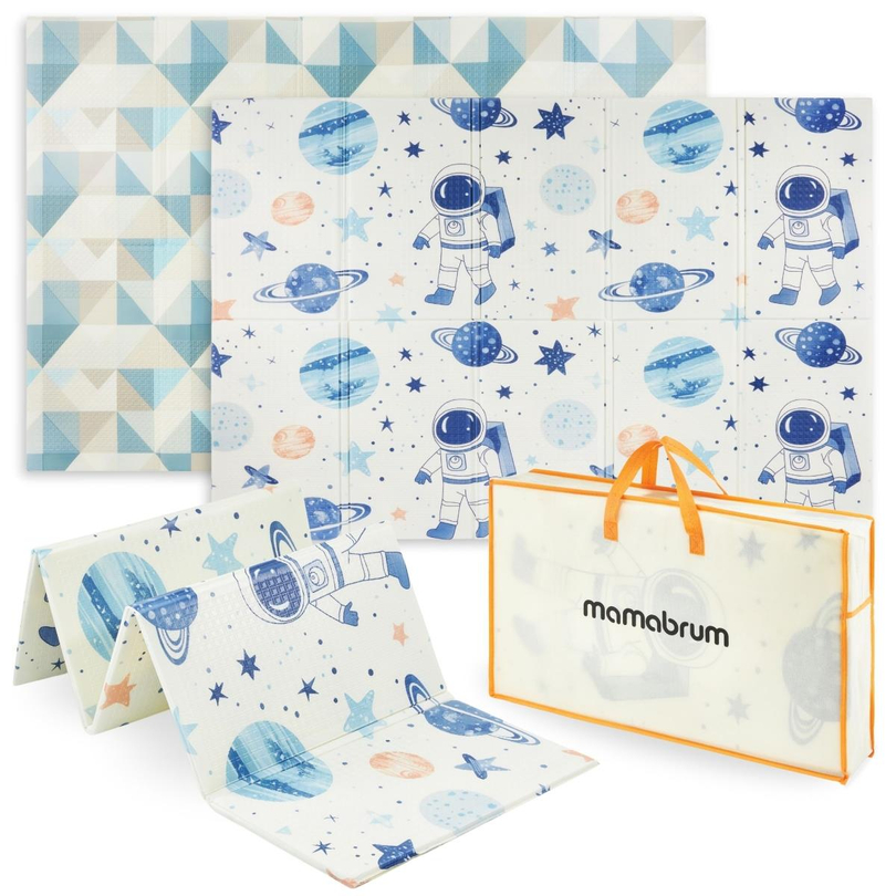 Tappetino pieghevole bifacciale 180 x 120 x 1 cm - Cosmos/Triangoli geometrici