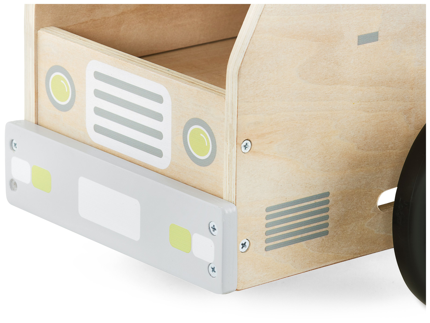 Bicicletta di legno, auto, auto con blocchi