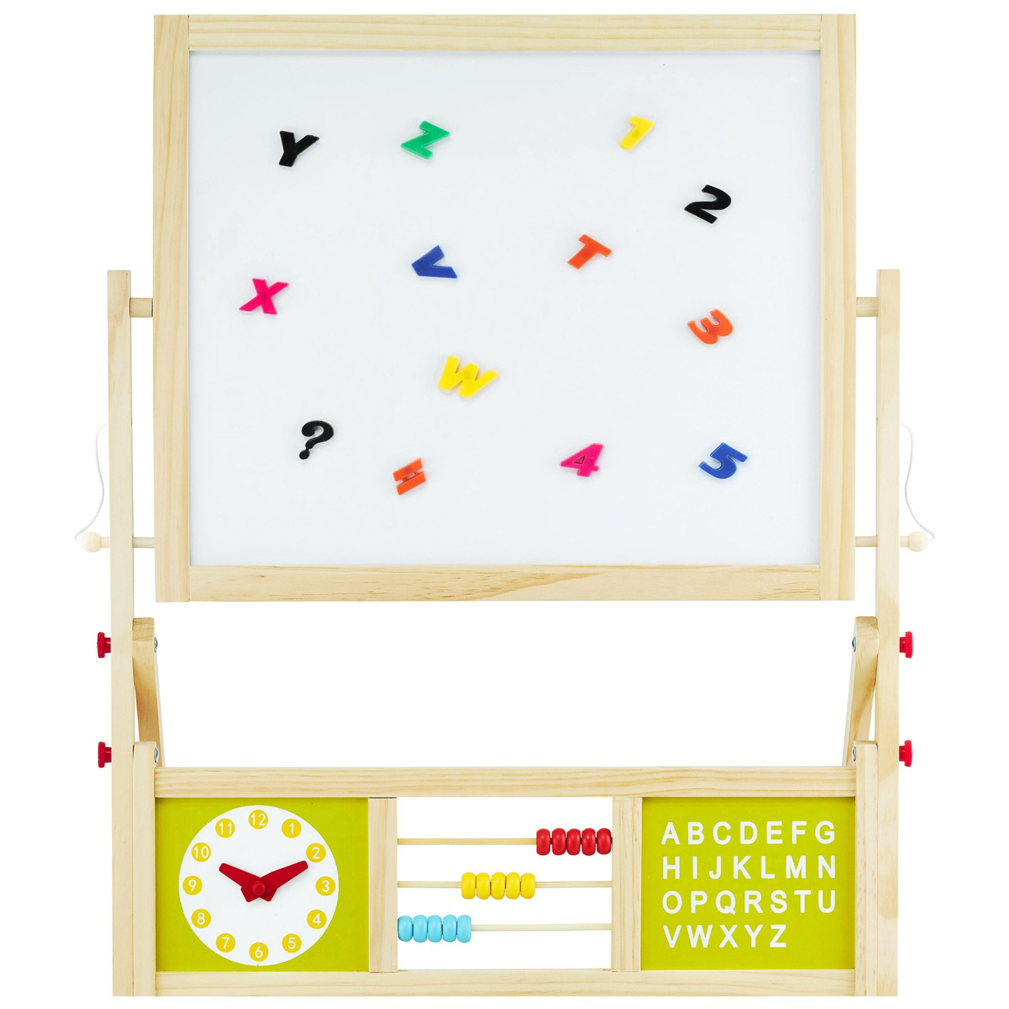 Grande lavagna didattica bifacciale: magnetica e con gesso - lavagna cancellabile a secco, in legno