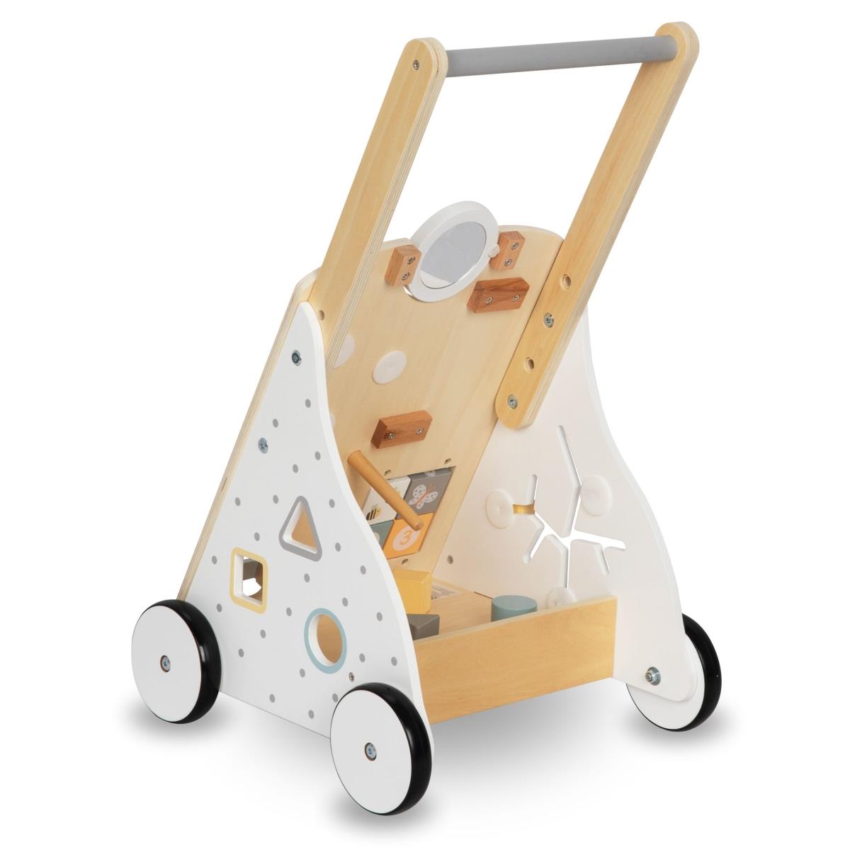 Deambulatore educativo in legno 8in1 / spingi-bimbo - tavola manipolativa