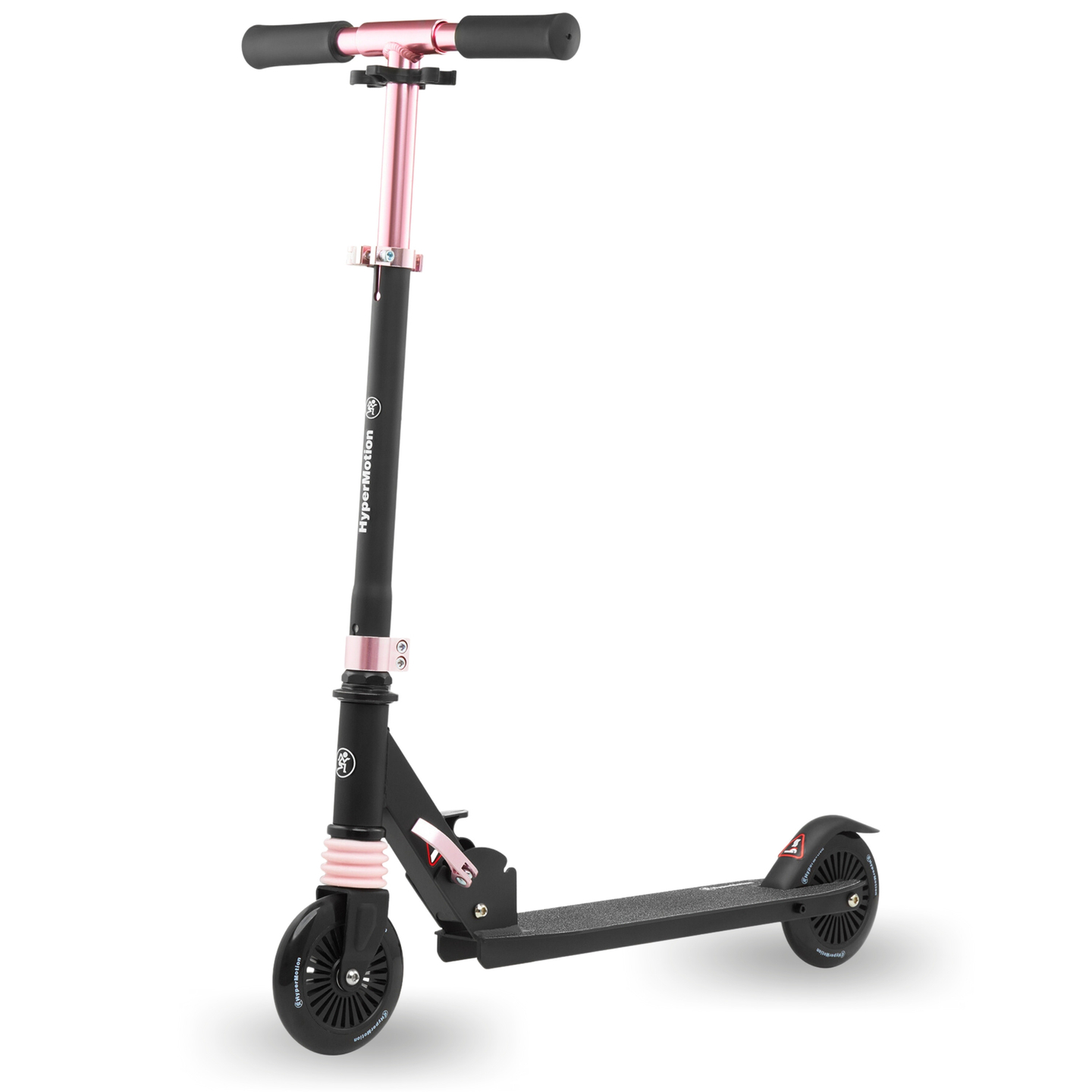 Monopattino a due ruote con ammortizzatore WALLY 4-9 anni da HyperMotion nero-rosa