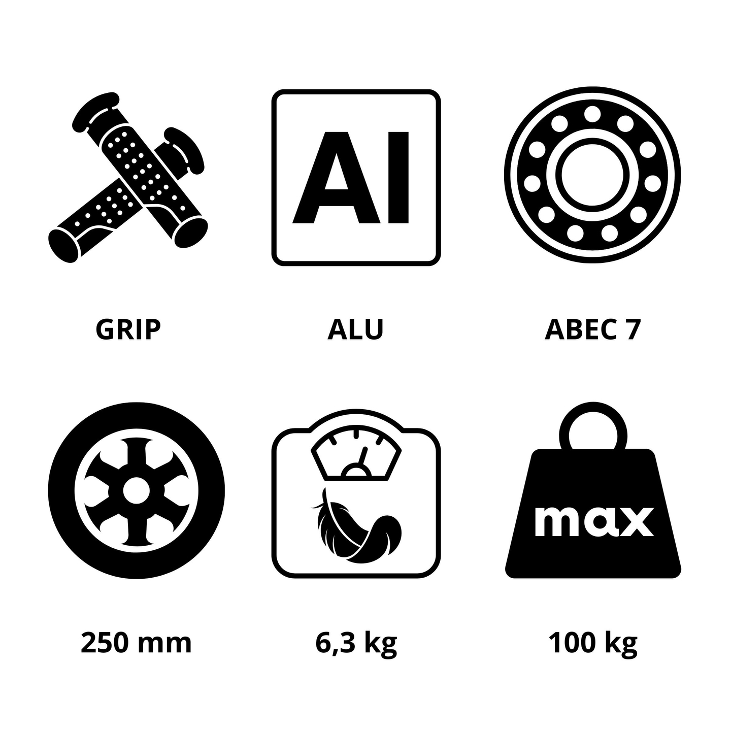 Scooter da città a due ruote HONEYBEE Blue HyperMotion 100kg - interamente in alluminio, ruote grandi da 250mm