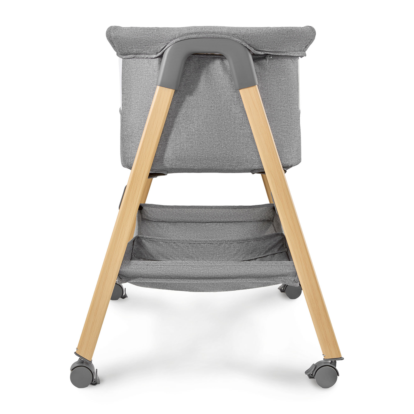 Lettino per bambini, indipendente, lettino da viaggio, culla con materasso - grigio