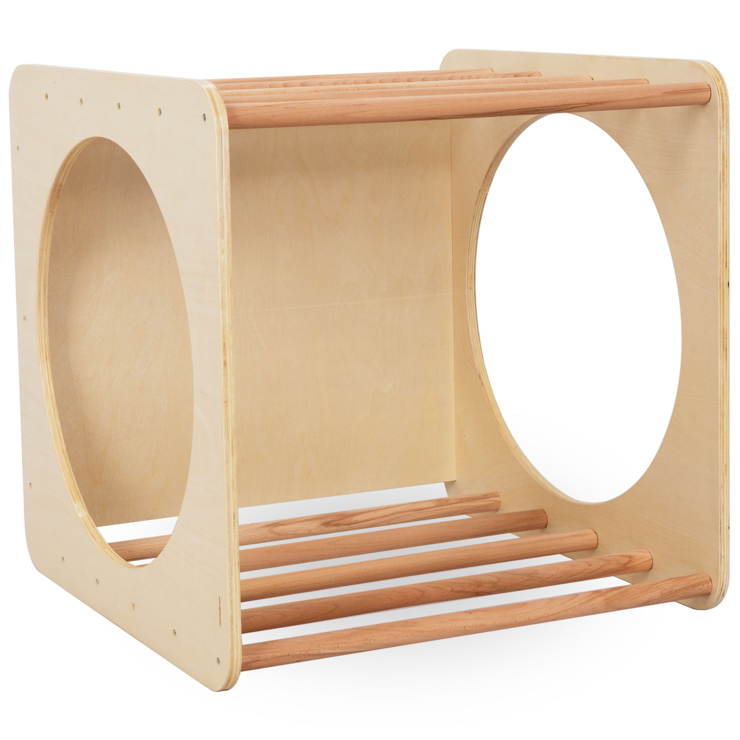 Cubo di arrampicata in legno, tunnel per bambini, parco giochi