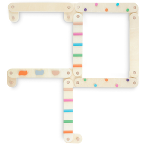 Pista di equilibrio in legno - percorso sensoriale - 14 elementi