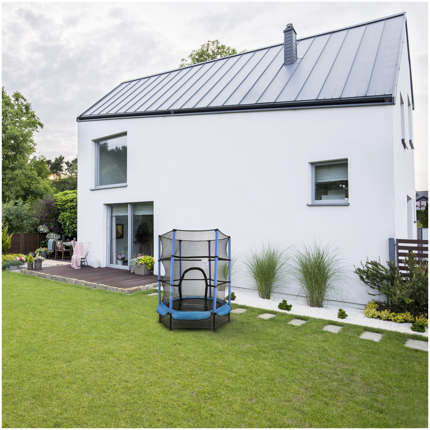 Trampolino domestico 140cm con rete di sicurezza - per bambini 3-6 anni