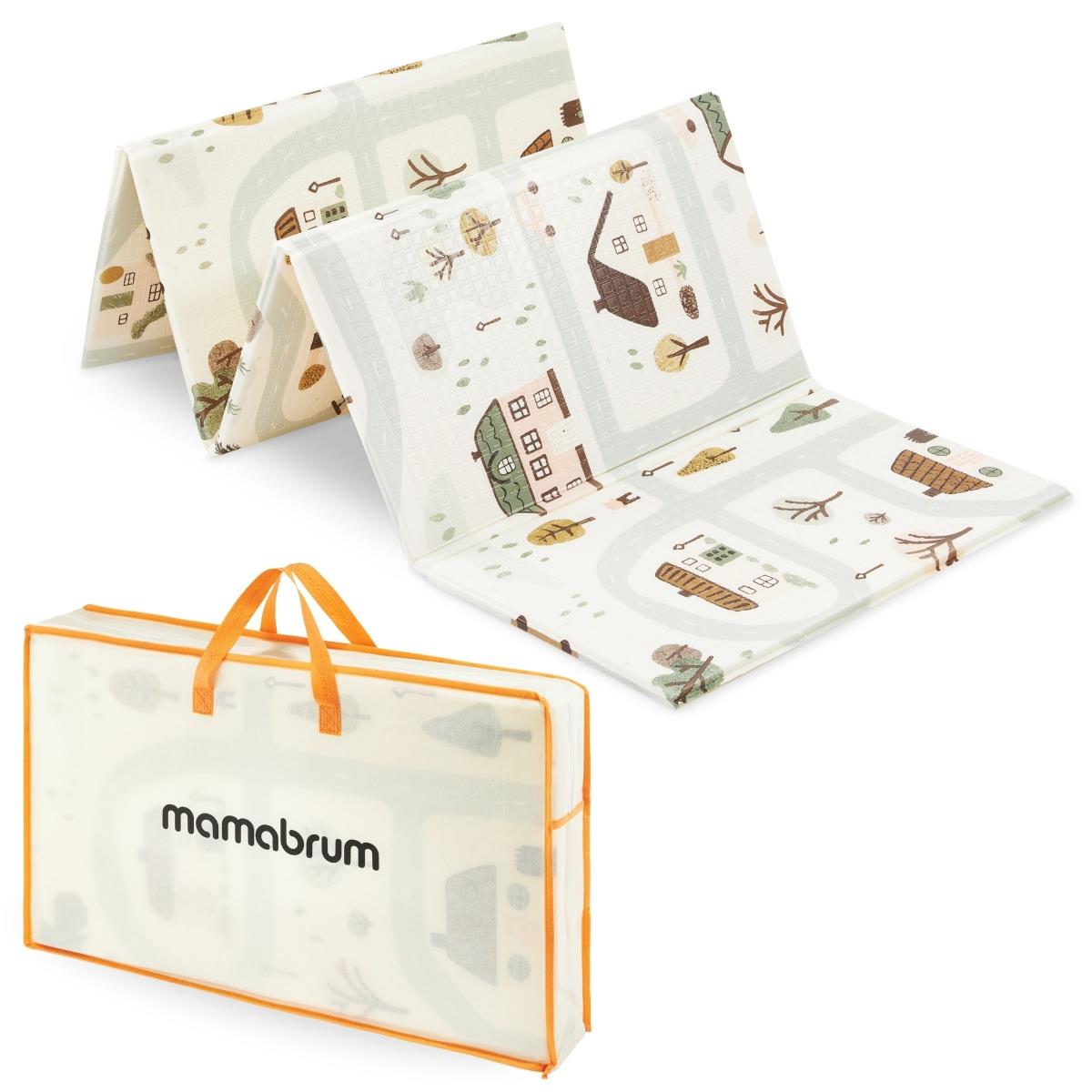 Tappetino pieghevole bifacciale in schiuma 180 x 120 x 1 cm - Charming Town/Sand Beige