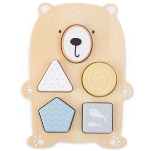 Set di giochi in legno - intreccio colorato, piramide di foche, selezionatore di orsetti