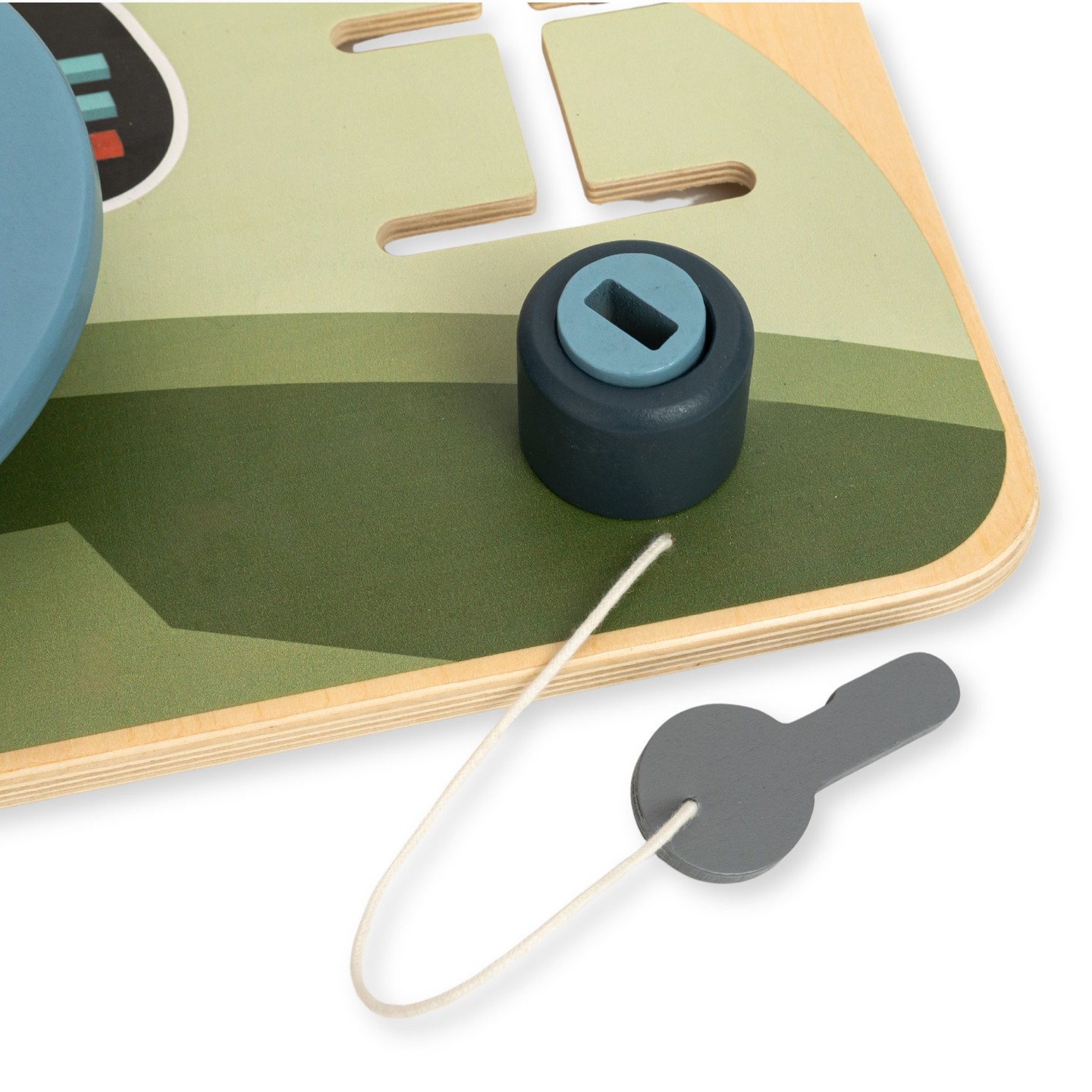 Tavola Montessori in legno 2 in 1 Cockpit per piccoli conducenti e piloti: volante, cambio, mappe di viaggio, radar