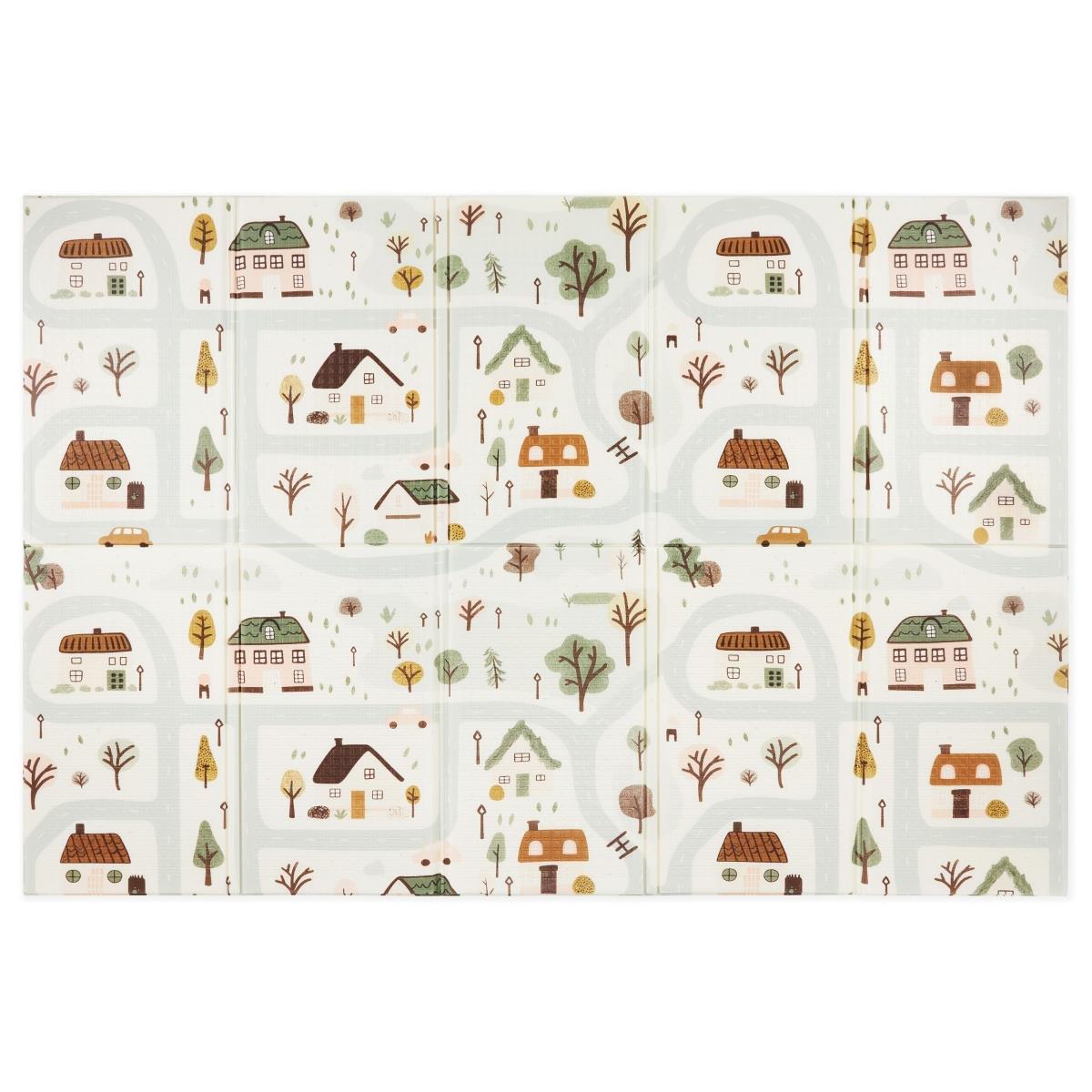 Tappetino pieghevole bifacciale in schiuma 180 x 120 x 1 cm - Charming Town/Sand Beige