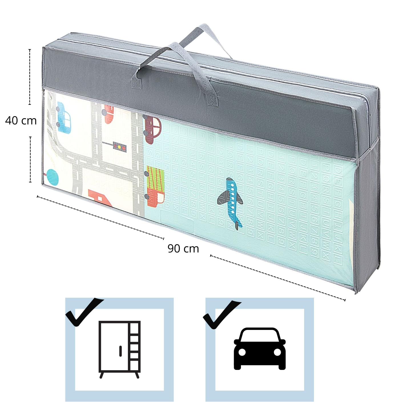 Tappetino in schiuma bifacciale XXL - pieghevole 1 CM (montagna e strada)