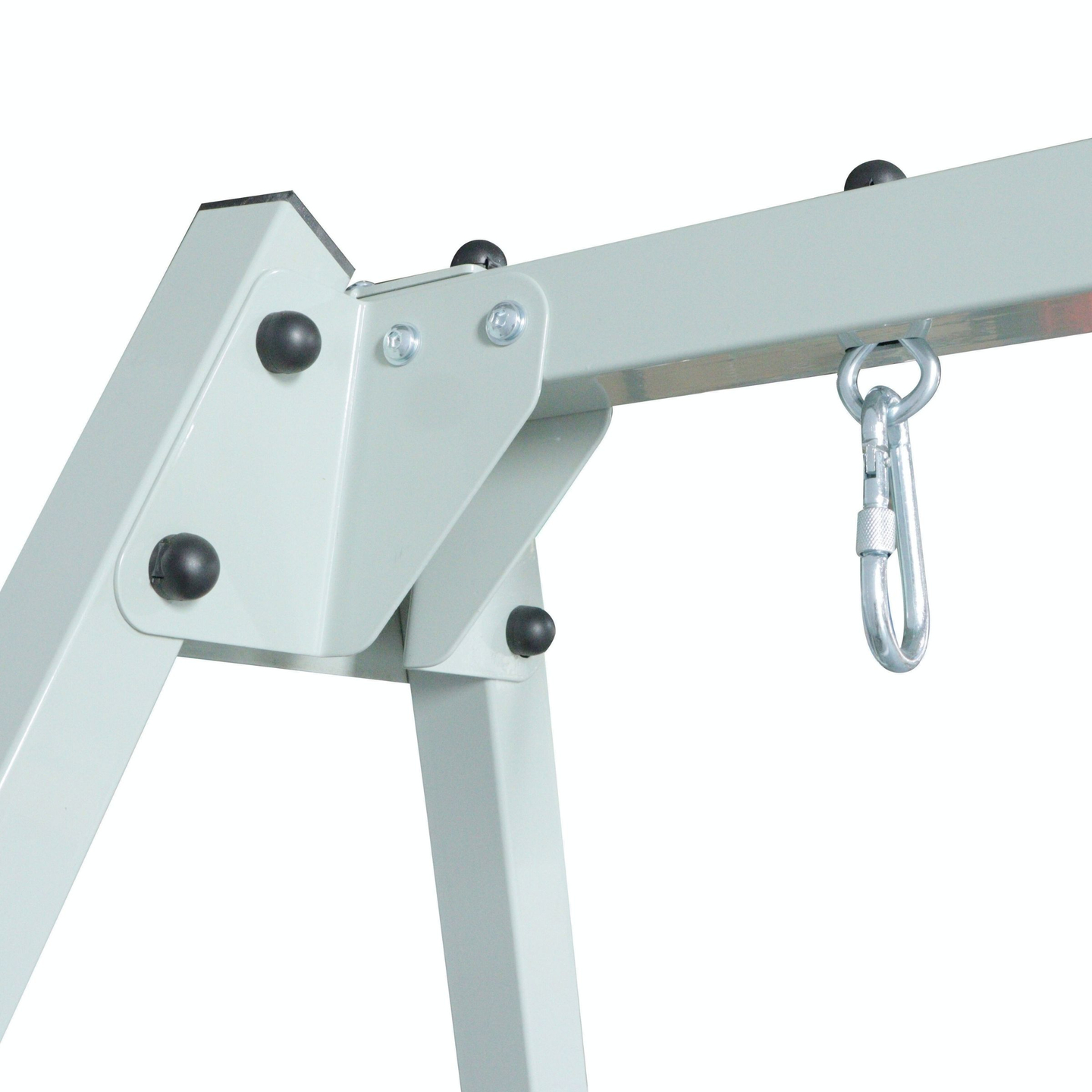 Altalena doppia con accessori - struttura in acciaio - nido di cicogna, dondolo e amaca