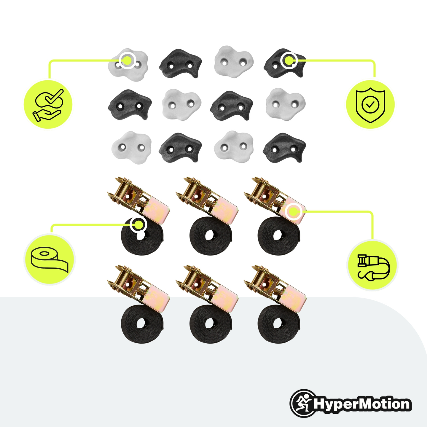 Kit di arrampicata sugli alberi HyperMotion - 18 articoli