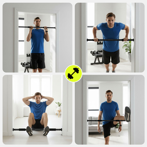 Barra per trazioni regolabile HyperMotion 80-130 cm, 150 kg, nera