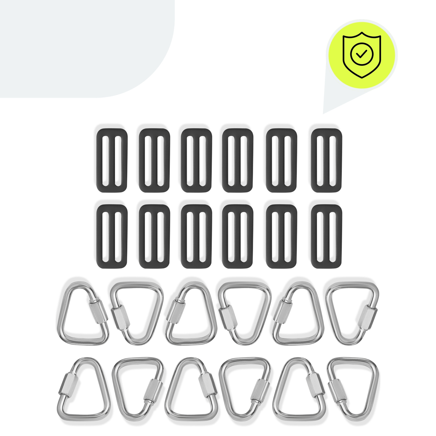 Percorso ad ostacoli Ninja per bambini - Set di slackline HyperMotion - 10 ostacoli