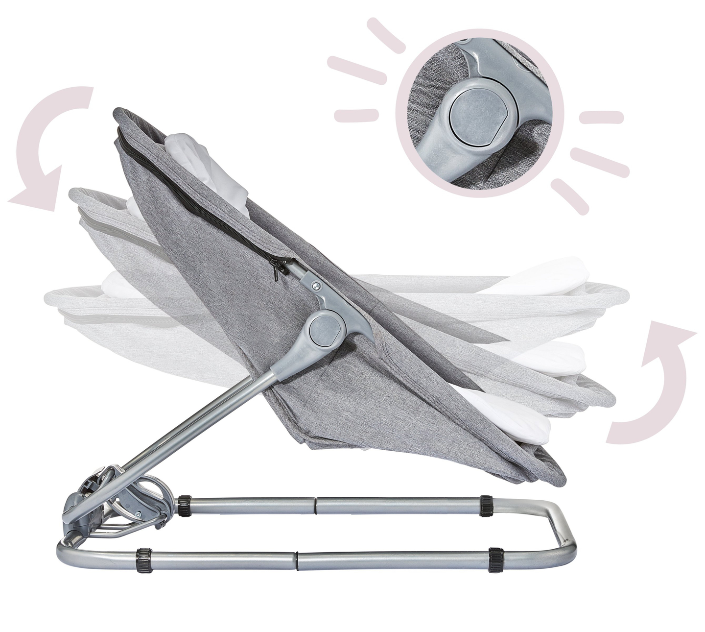 Lettino + Seggiolino + Culla 3 in 1 - Moby-System MILA