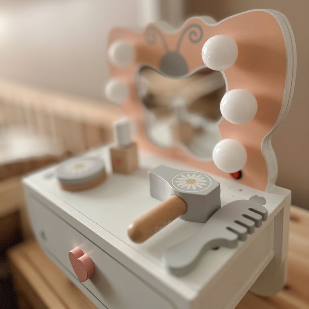 Mini toletta in legno con illuminazione a LED - Butterfly