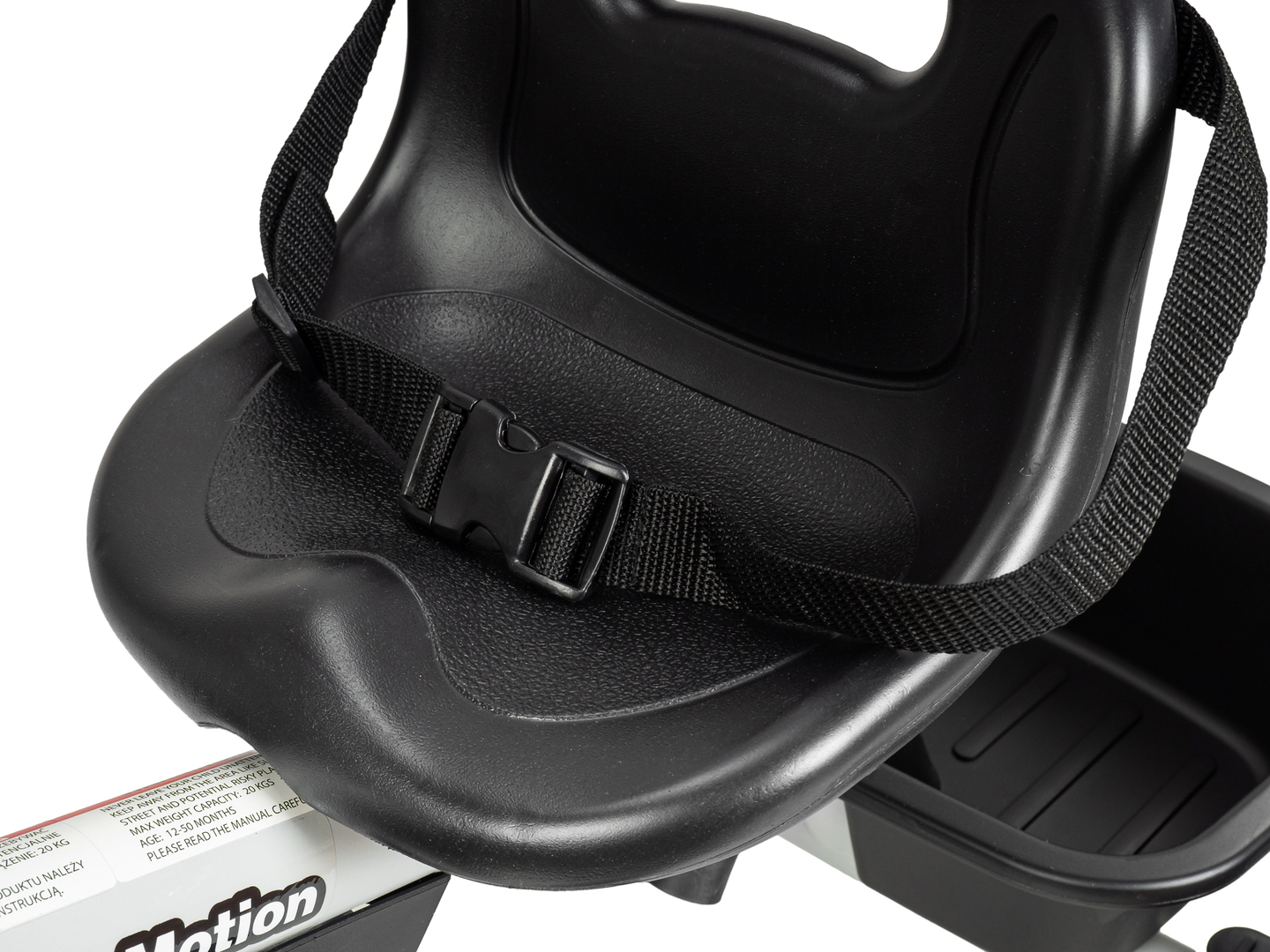 HyperMotion TOBI VECTOR triciclo - ruote gonfiabili eterne + barra di spinta. Colore: grigio chiaro.