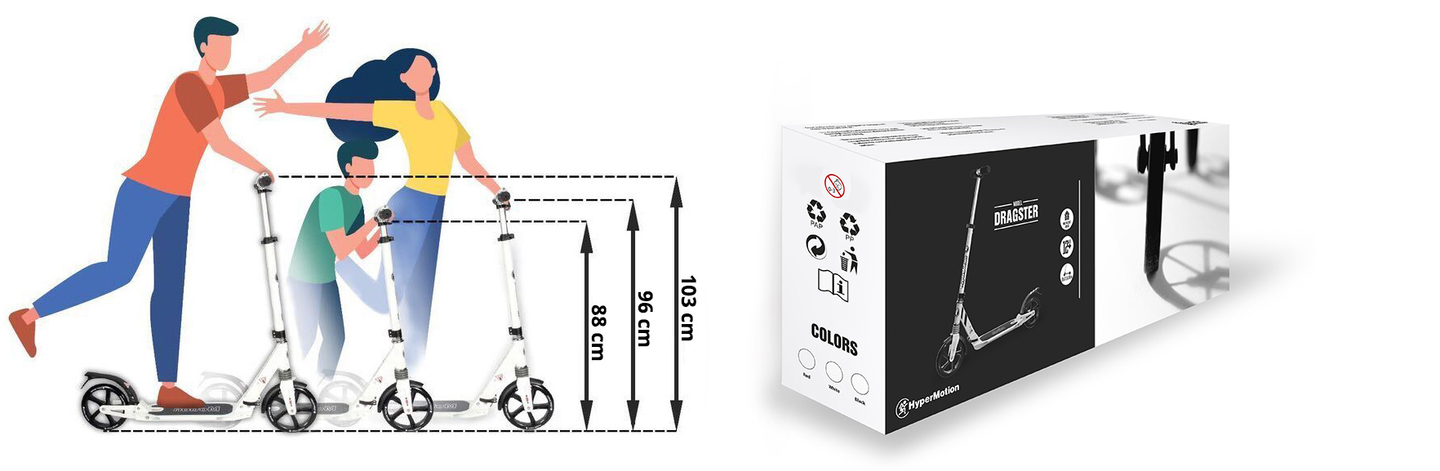 HyperMotion DRAGSTER scooter da città Nero