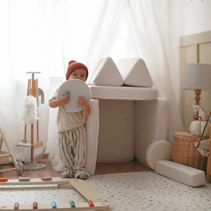 Pista di equilibrio in legno - percorso sensoriale - 14 elementi