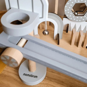 Blocchi di domino in legno - percorso ad ostacoli - 48 elementi