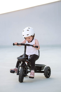 HyperMotion TOBI VECTOR triciclo - ruote gonfiabili eterne + barra di spinta. Colore: nero.