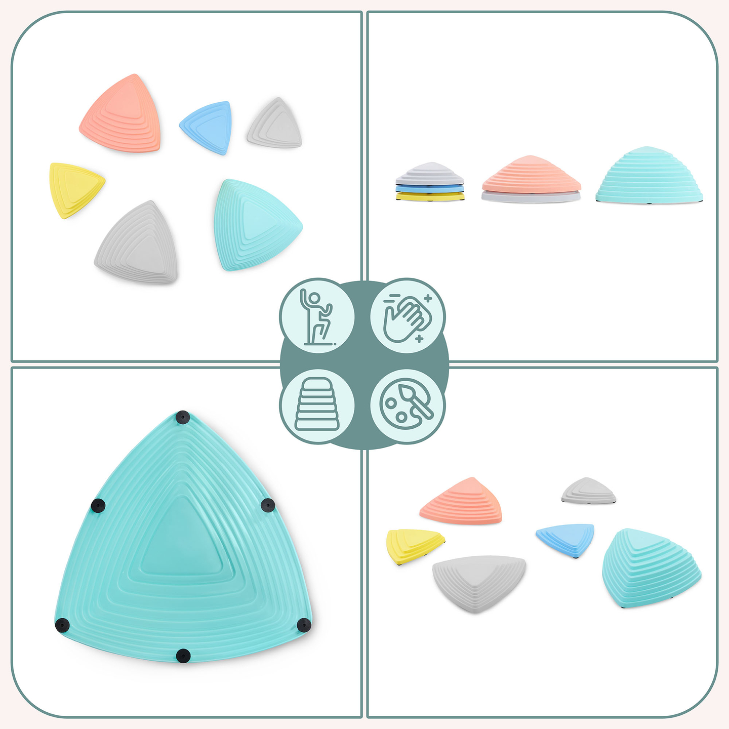 Pietre di bilanciamento colorate - 6 pezzi