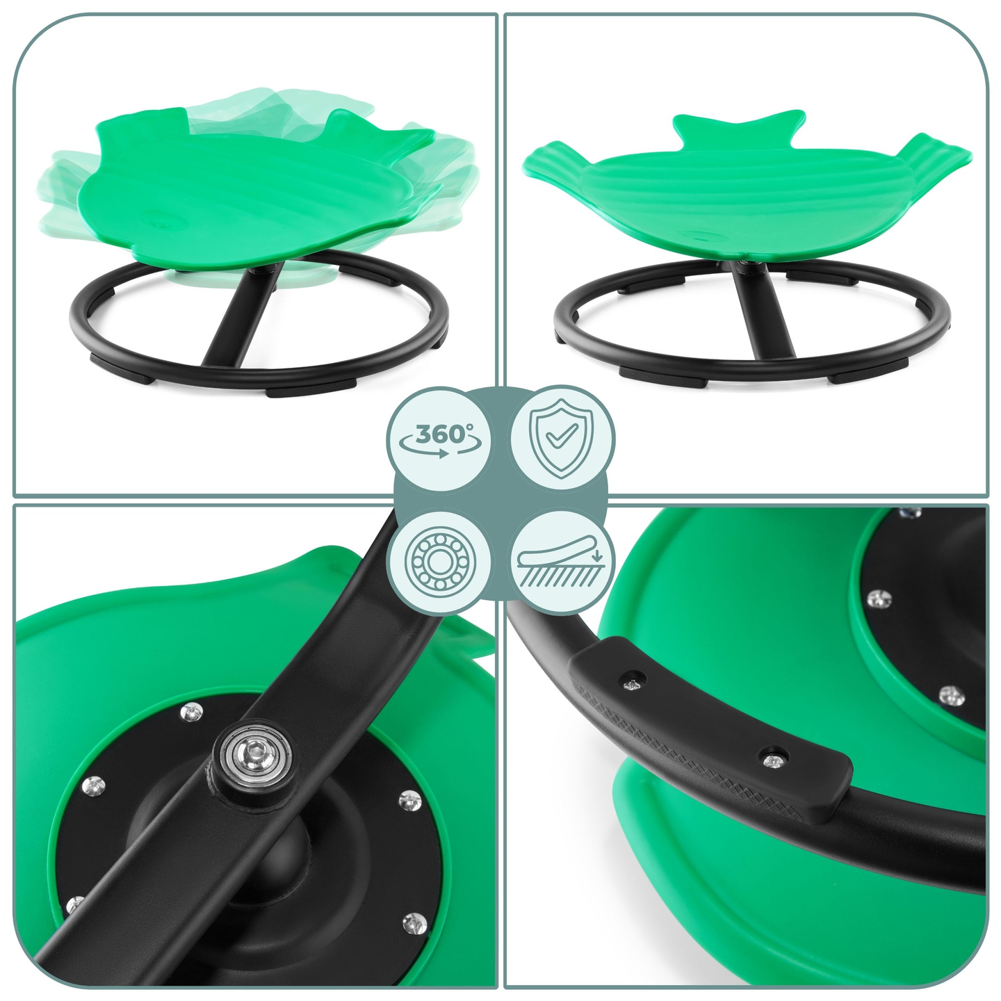 Mini giostra per bambini Pesce - colore verde