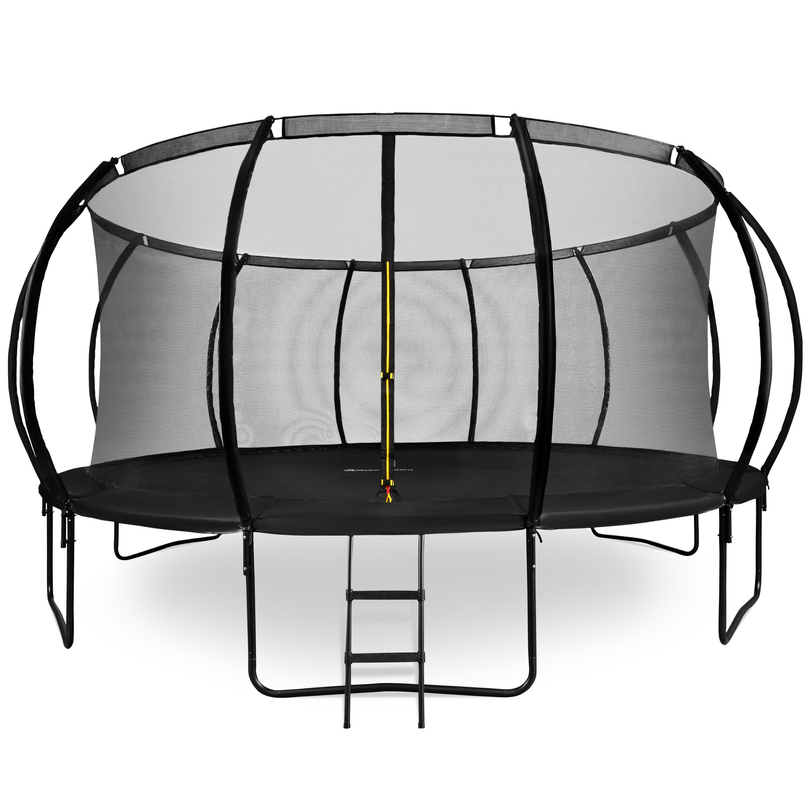 Trampolino da giardino XXXL per bambini HyperMotion - 487 cm 16FT - con scala e rete interna - per casa e giardino - max 150 kg