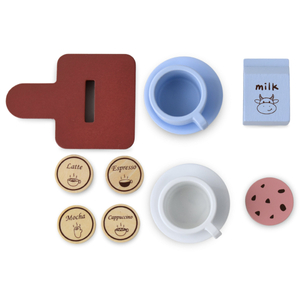 Macchina da caffè a capsule in legno - caffetteria con accessori