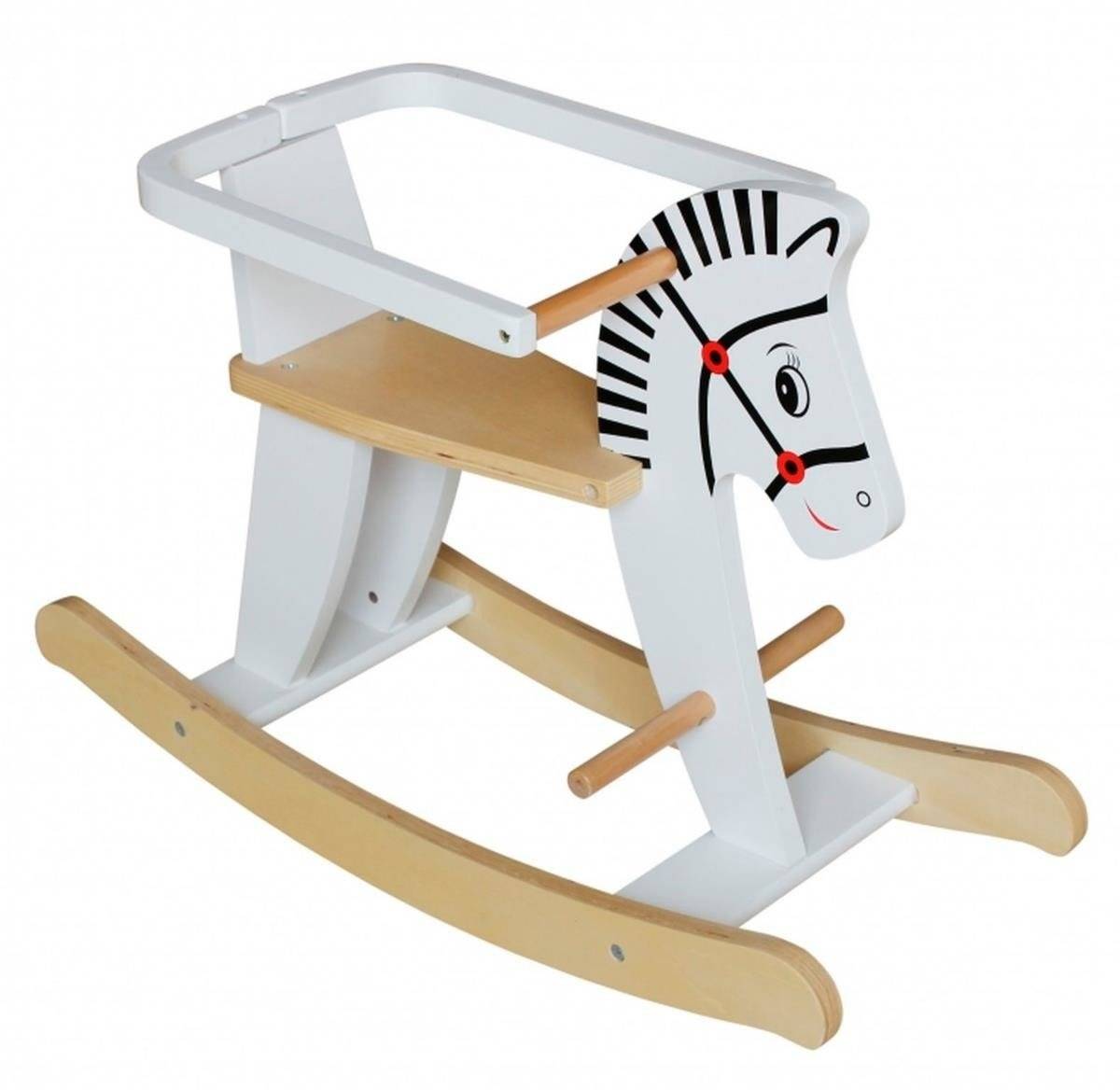 Cavallo a dondolo in legno con ringhiera K11