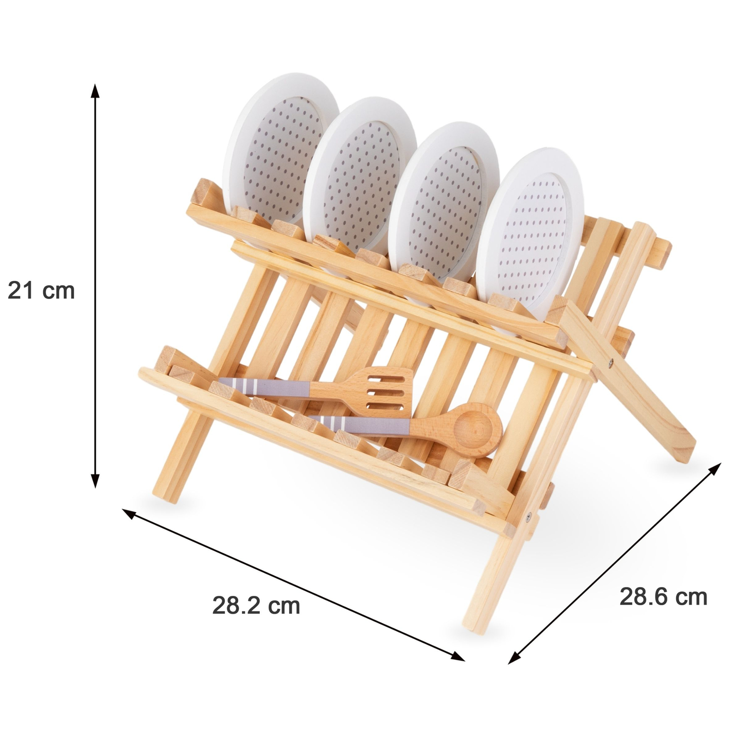 Accessori da cucina in legno con asciugapentole - set per bambini