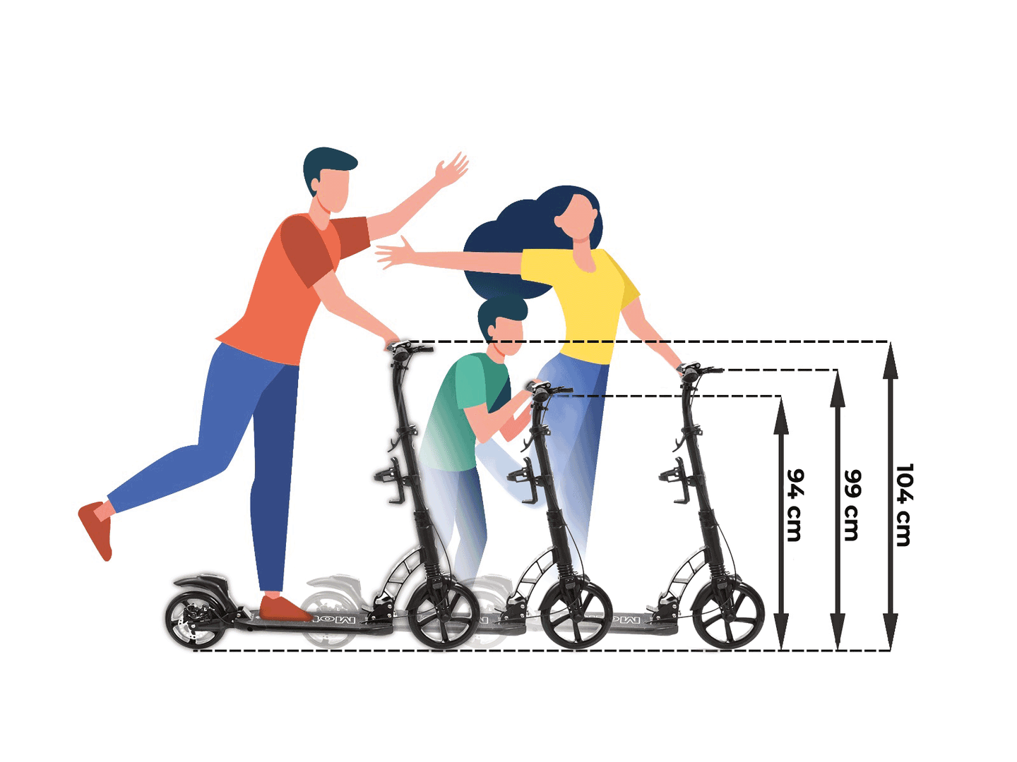 HyperMotion REGAMO scooter per adulti - nero