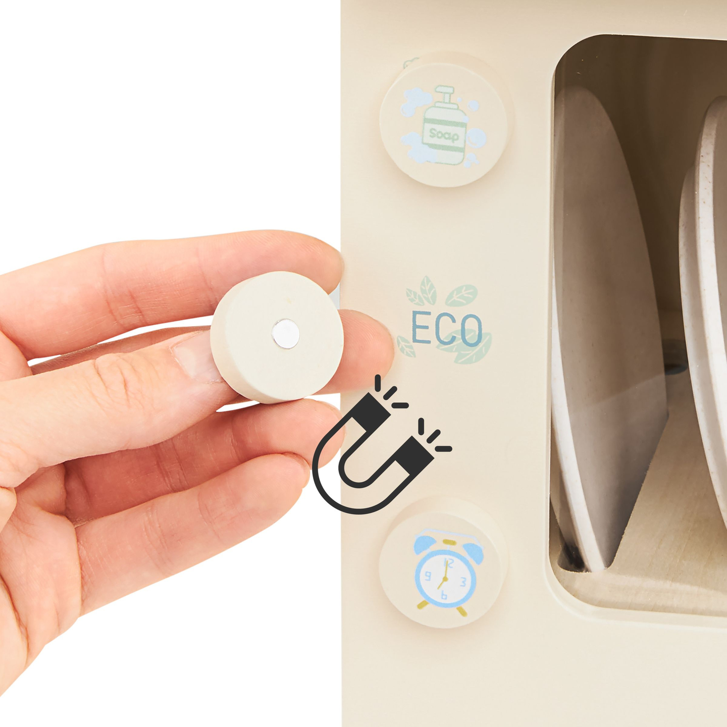 Lavastoviglie in legno con accessori