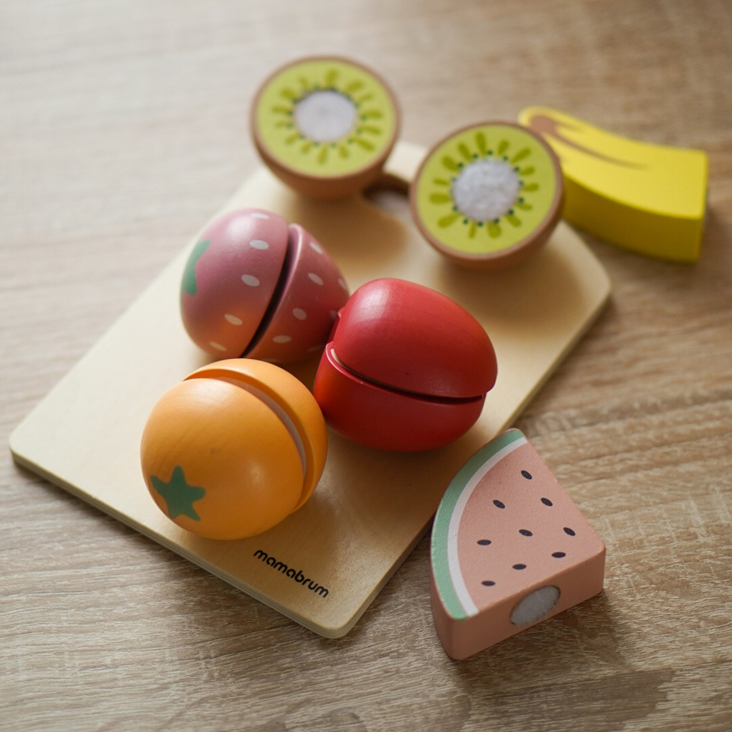 Set di frutta da taglio in legno