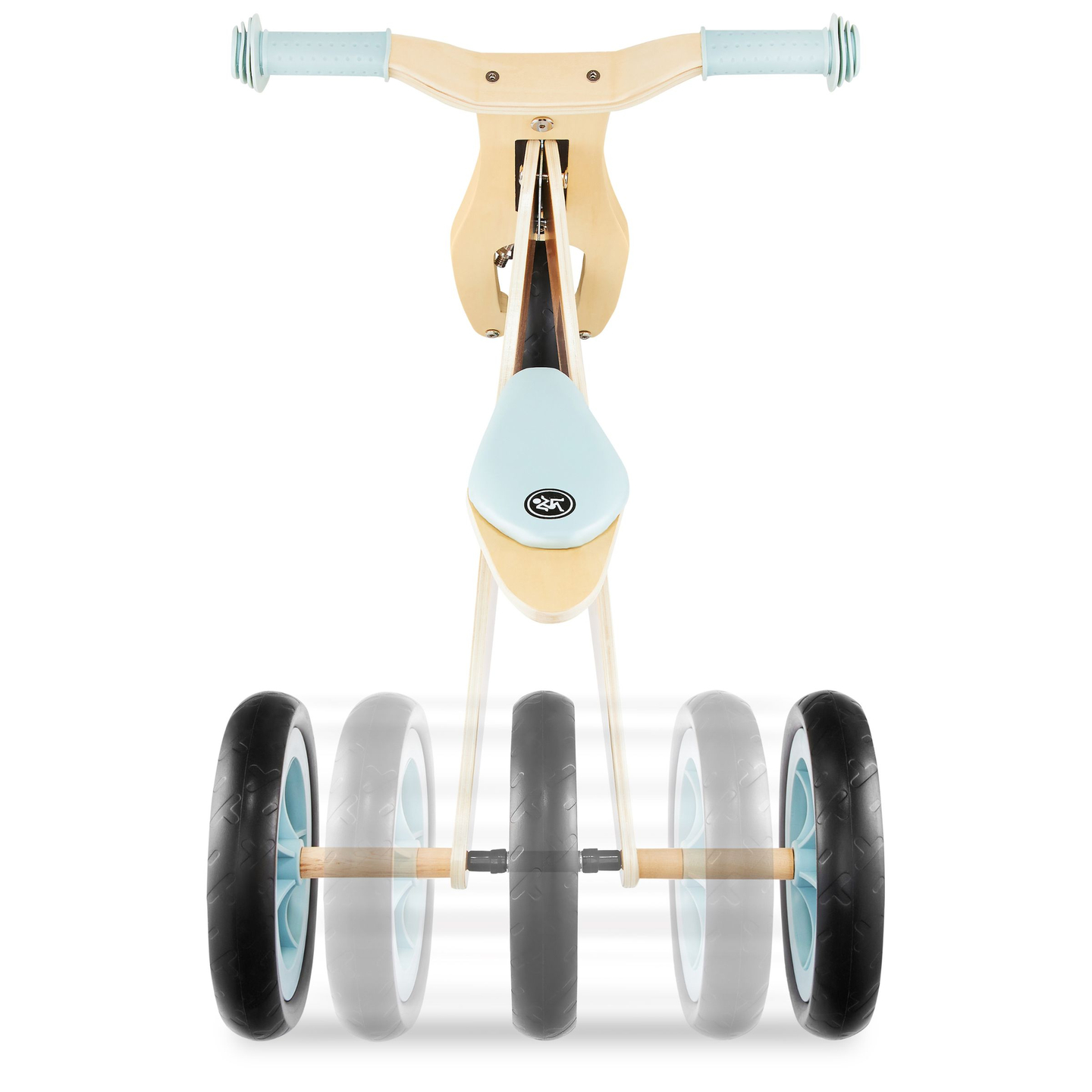 Triciclo in legno e bici senza pedali 2in1 - HyperMotion PERCY - blu