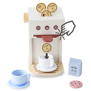 Macchina da caffè a capsule in legno - caffetteria con accessori