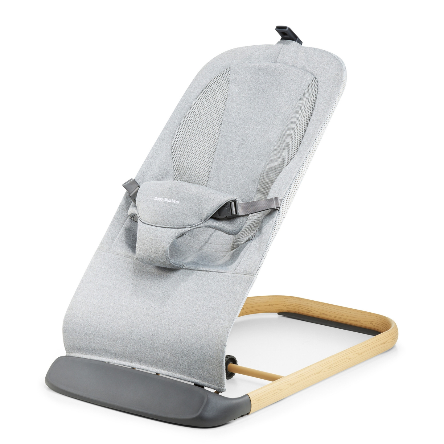 Sedia a dondolo 2 in 1 Moby- Sistema LILY - grigio