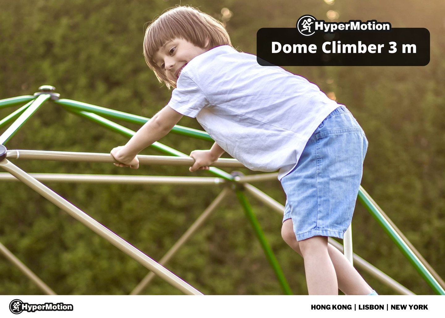 Cupola di arrampicata per bambini HyperMotion XXL, geodome, parco giochi da giardino, diametro: 3 m
