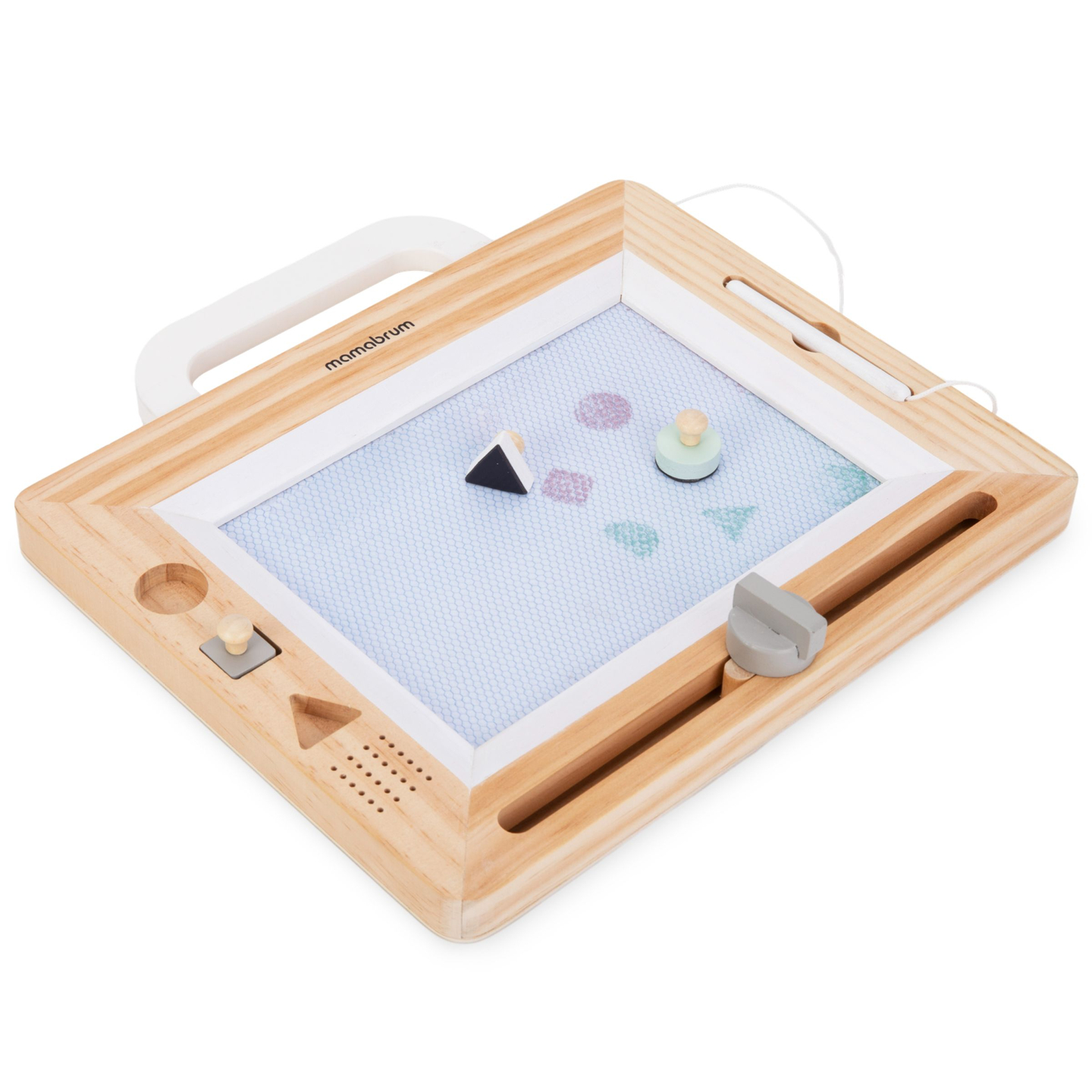 Penna stilografica in legno con timbri - tavolo da disegno