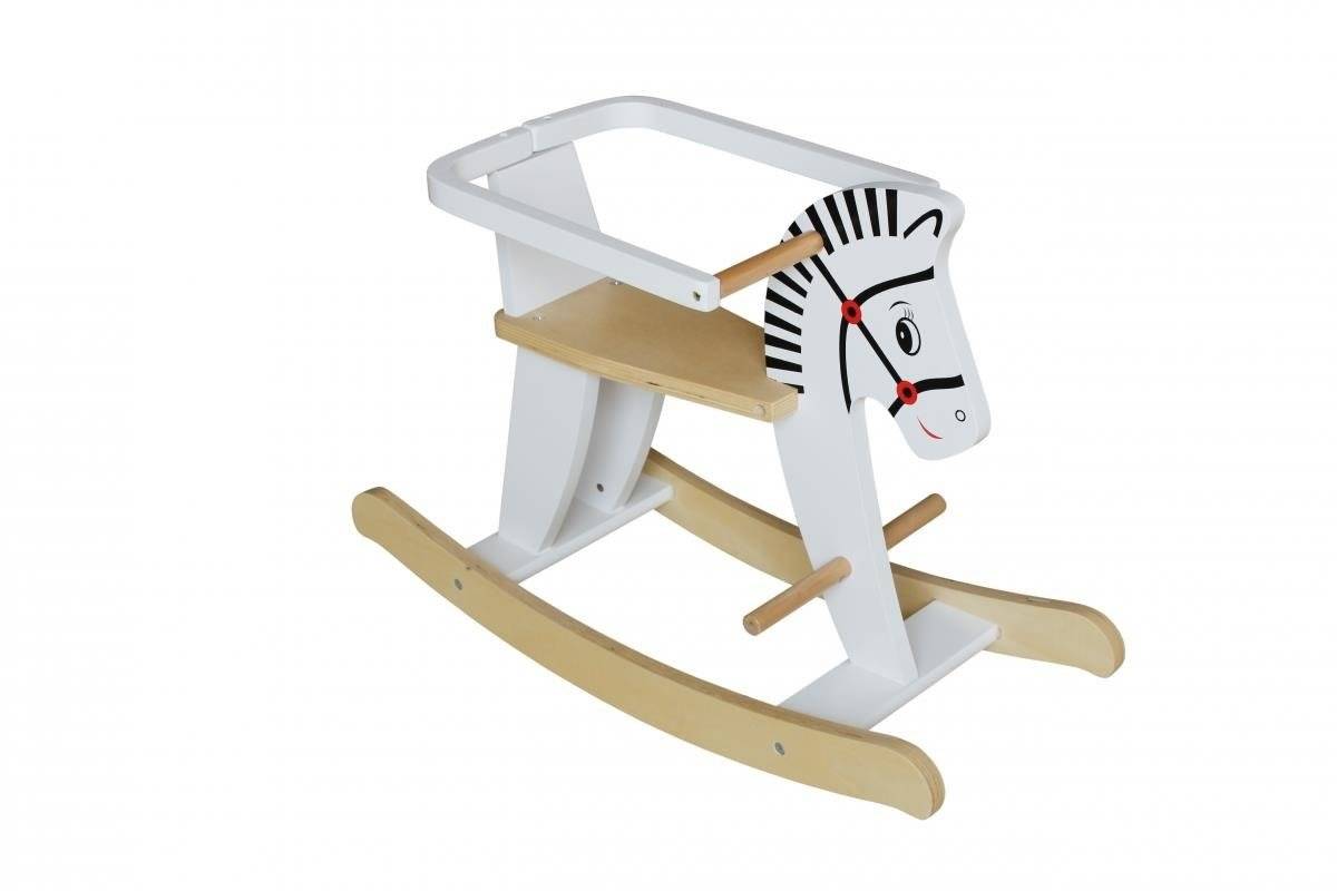 Cavallo a dondolo in legno con ringhiera K11